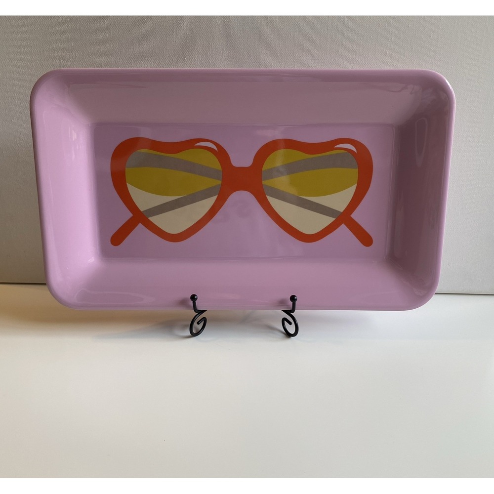 Jonathan Adler Michaels Melamine Pink Sunglasses Rectangular Serving Tray NEW